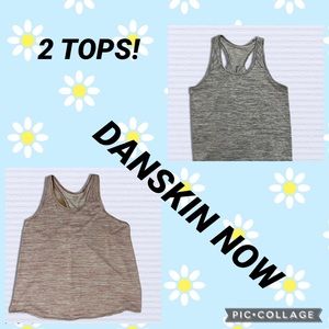2 Danskin Now tank tops XL Red, Gray